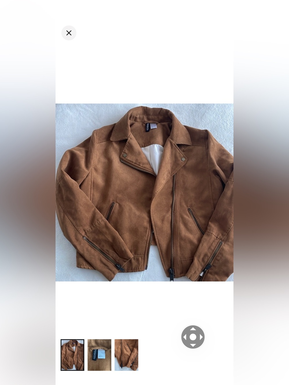 Faux Suede Moto Jacket